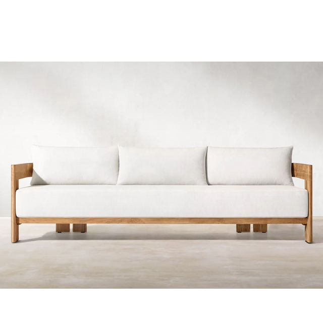Outdoor Teak Wood 3 seat Sofa